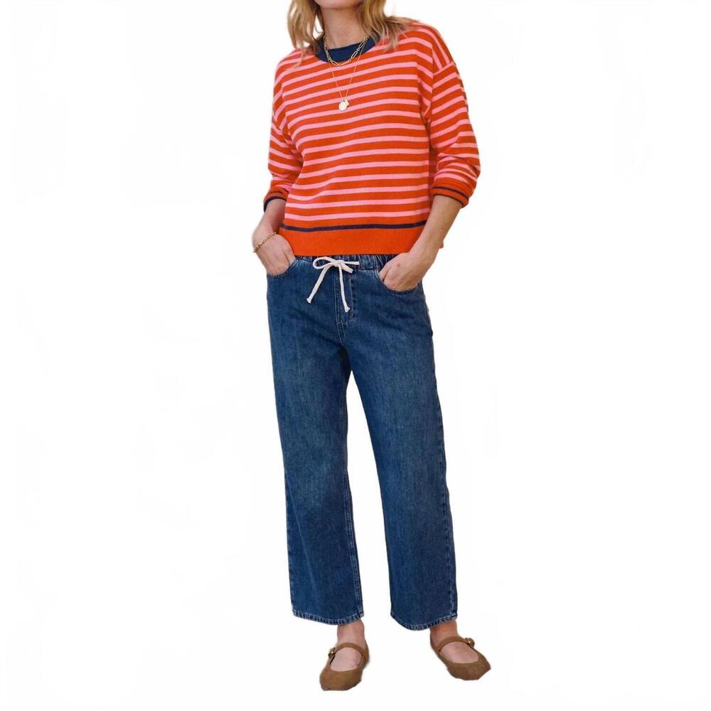NEW MARINE LAYER ella straight leg pants in medium wash - Picture 6 of 8